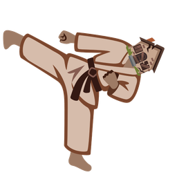 martial arts uniform and derelict house