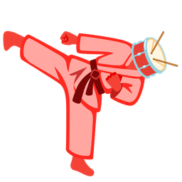 martial arts uniform and drum