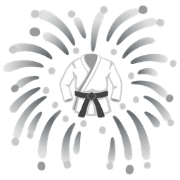 martial arts uniform and fireworks