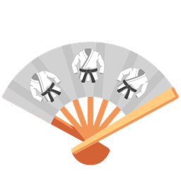 martial arts uniform and folding hand fan