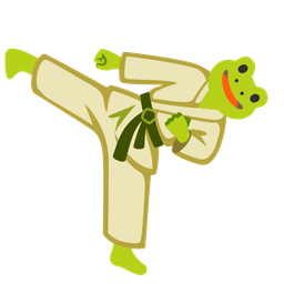 martial arts uniform and frog