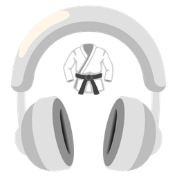martial arts uniform and headphone
