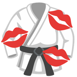 martial arts uniform and kiss mark