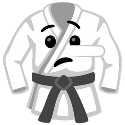 martial arts uniform and lying face