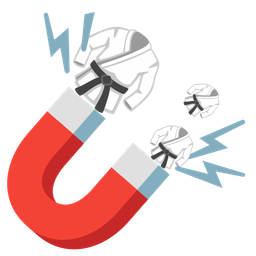 martial arts uniform and magnet