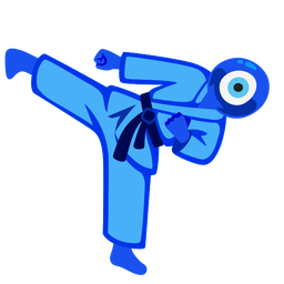 martial arts uniform and nazar amulet