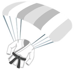 martial arts uniform and parachute