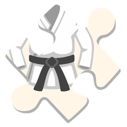 martial arts uniform and puzzle piece
