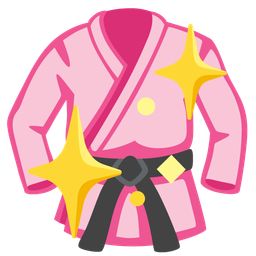 martial arts uniform and sparkling heart