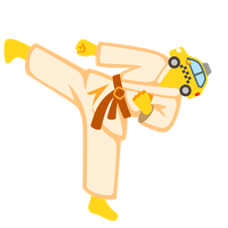martial arts uniform and taxi