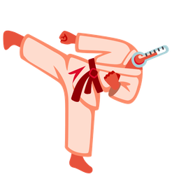 martial arts uniform and thermometer