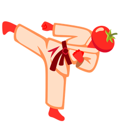 martial arts uniform and tomato