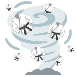 martial arts uniform and tornado