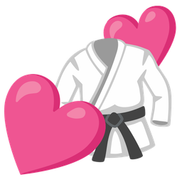 martial arts uniform and two hearts