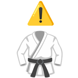 martial arts uniform and warning