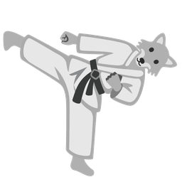 martial arts uniform and wolf