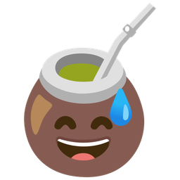 Mate and Grinning face with sweat