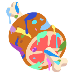 meat on bone and artist palette