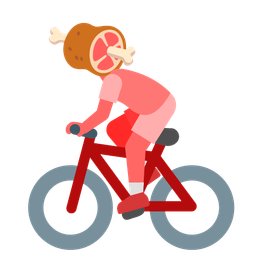 meat on bone and bicycle