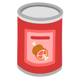 meat on bone and canned food