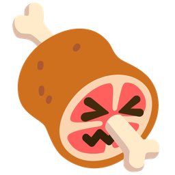 meat on bone and confounded face