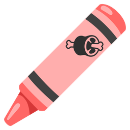 meat on bone and crayon