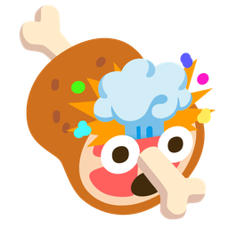 meat on bone and exploding head