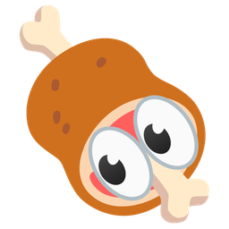 meat on bone and eyes