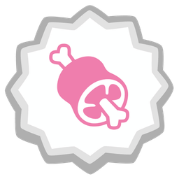 meat on bone and fish cake with swirl