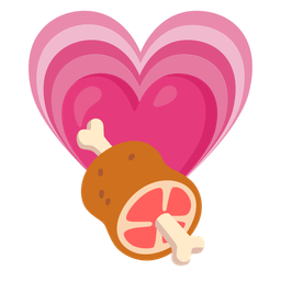 meat on bone and growing heart