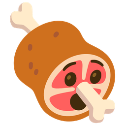 meat on bone and hushed face