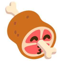 Meat on bone and Kissing face with smiling eyes