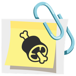 meat on bone and linked paperclips