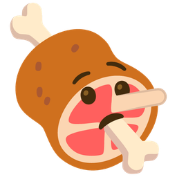 meat on bone and lying face