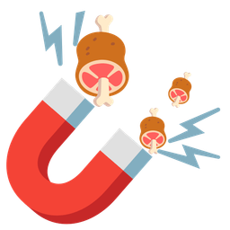 meat on bone and magnet