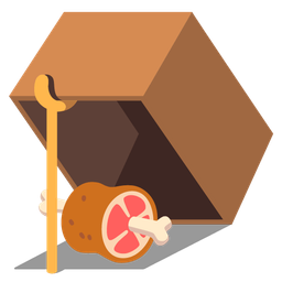 meat on bone and mouse trap