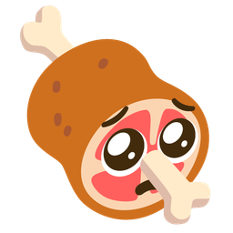 meat on bone and pleading face