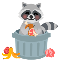 meat on bone and raccoon