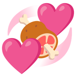 meat on bone and revolving hearts