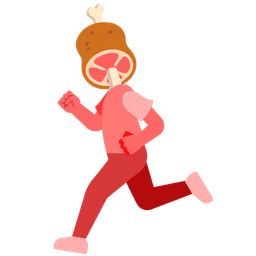 meat on bone and running shoe