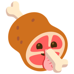 meat on bone and shushing face