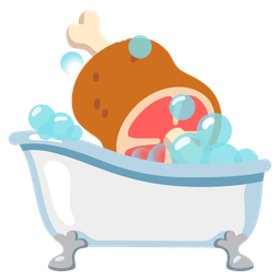 meat on bone and soap