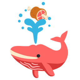 meat on bone and spouting whale