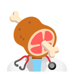 meat on bone and stethoscope