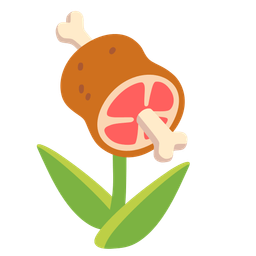 meat on bone and tulip