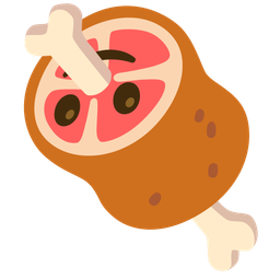 Meat on bone and Upside-down face