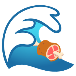 meat on bone and water wave