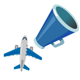 megaphone and airplane