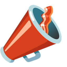 megaphone and bacon
