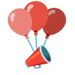 megaphone and balloon
